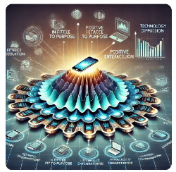 Technology adoption as a series of wavelets caused by release of successive versions, as dynamic life cycle of technology keeps improving fitness and affordability of innovations